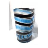 Vintage MCM Murano Style Art Glass Swirl 10" Vase