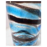 Vintage MCM Murano Style Art Glass Swirl 10" Vase