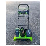 NEW IN BOX Greenworks 40V 20" Cordless Battery Single Stage Snow Blower (No Battery or Charger) Retail $359.99