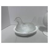 6" Hen on Nest and Rooster