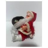 Vintage Sitting Santa w Gift Bag 5 1/2"
