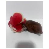 Vintage Sitting Santa w Gift Bag 5 1/2"
