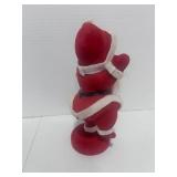 Adorable Vintage Flocked Dancing Santa