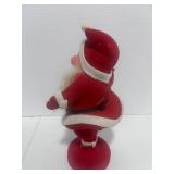 Adorable Vintage Flocked Dancing Santa