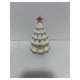 Beautiful Porcelain Christmas Tree Trinket Box
