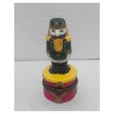 Porcelain Nutcracker Trinket Box