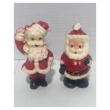 Two Vintage Santa Candles