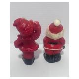Two Vintage Santa Candles