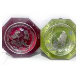 1970-71 Sterling on Crystal Christmas Plates in Cases