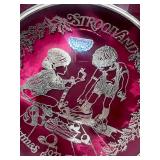 1970-71 Sterling on Crystal Christmas Plates in Cases