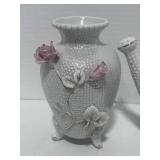 Vintage Hand Painted Thames Vase and Watering Can