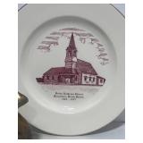 1973 Hannaford ND Plate and Brass Vase