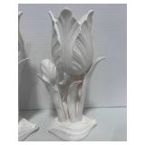 Pair of Fitz and Floyd  MCMLXVI Ceramic Tulip Candle Holders