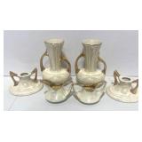 6pc Pearl China 22K Gold Trim Set