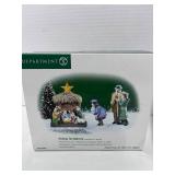Department 56 Visiting the Nativity and Streetlamp