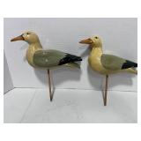 Pair of Beautiful Vintage Wooden Seagulls