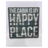 Wooden Cabin Sign 15"X15"