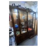 Asian Inspired Vintage Hutch/Display Case Lighted