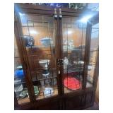 Asian Inspired Vintage Hutch/Display Case Lighted