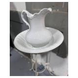 Vintage Washstand with Basin and Pitcher