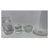 Snowman Jar, Novelty Coffee Cup, Covered Dish and Divided Dish