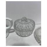 Snowman Jar, Novelty Coffee Cup, Covered Dish and Divided Dish