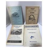 1893 Animal Traps Book (1976 Reprint) 1975 Trap Collectors Guide, 1973 Northwoods Trapline and 1988 Nichols Net and Twine