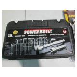 15pc Powerbuilt 1/2in metric socket...