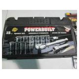 15pc Powerbuilt 1/2in metric socket...