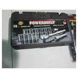15pc Powerbuilt 1/2in metric socket...