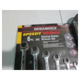 Powerbuilt 14pc 3/8in metric socket set with Durabiilt 6pc SAE speedy ratchet action wrench set