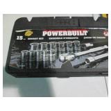 15pc Powerbuilt 1/2in metric socket...