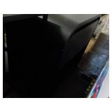 Black Desk with Top and Side Stands...