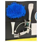 Automotive Detailing Tool Lot with Cleaning Gun, Brushes, Suction Gun, and Accessories