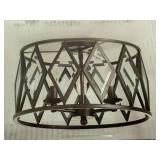 Home Decorators Collection Tessali 15 in 3-Light Flush Mount Ceiling Fixture