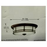 Hampton Bay 14 in LED Flush Mount Light Oil-Rubbed Bronze