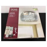 Home Decorators 5-Light Flush Mount Chrome Rain Glass Fixture