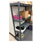 Plastic 4-Shelf Storage Shelving Unit 50in x 34in x  - contents not included