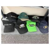 Plastic 3 Shelf Rack w Misc Household Contents Inc Nike Training Belt, Hats, Tin, Animal Figurines & Bank & More