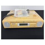 Jensen JCR-280 Under Cabinet Stereo CD Player with Clock Radio