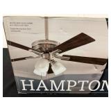 Hampton Bay Sinclair II 44 in LED Indoor Ceiling Fan with Brushed Nickel Finish