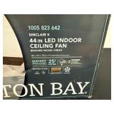 Hampton Bay Sinclair II 44 in LED Indoor Ceiling Fan with Brushed Nickel Finish