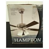 Hampton Bay Sinclair II 44 in LED Indoor Ceiling Fan with Brushed Nickel Finish