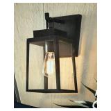 Hampton Bay Corbin Small Exterior Wall Lantern Black Finish