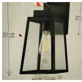 Hampton Bay Corbin Small Exterior Wall Lantern Black Finish