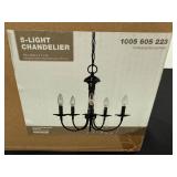 5-Light Chandelier Oil-Rubbed Bronze Finish 19 in. Diameter