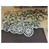 Collection of Assorted Plastic Hubcaps and Wheel Covers