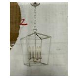 AA Decor Hanging Pendant Light Polished Nickel Finish LZ01A-4PN