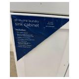 Glacier Bay All-in-One 24" Laundry Sink Cabinet with Stainless Steel Basin
