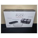 Wolfgang Puck 3.6 Qt Rectangular Covered Glass Baker with Carry Bag in Orig Box